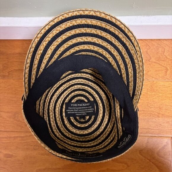 Eric Javits Squishee Womens Newsboy Cap Stripe UPF 50+ Packable Beach Bohemian - Picture 7 of 9